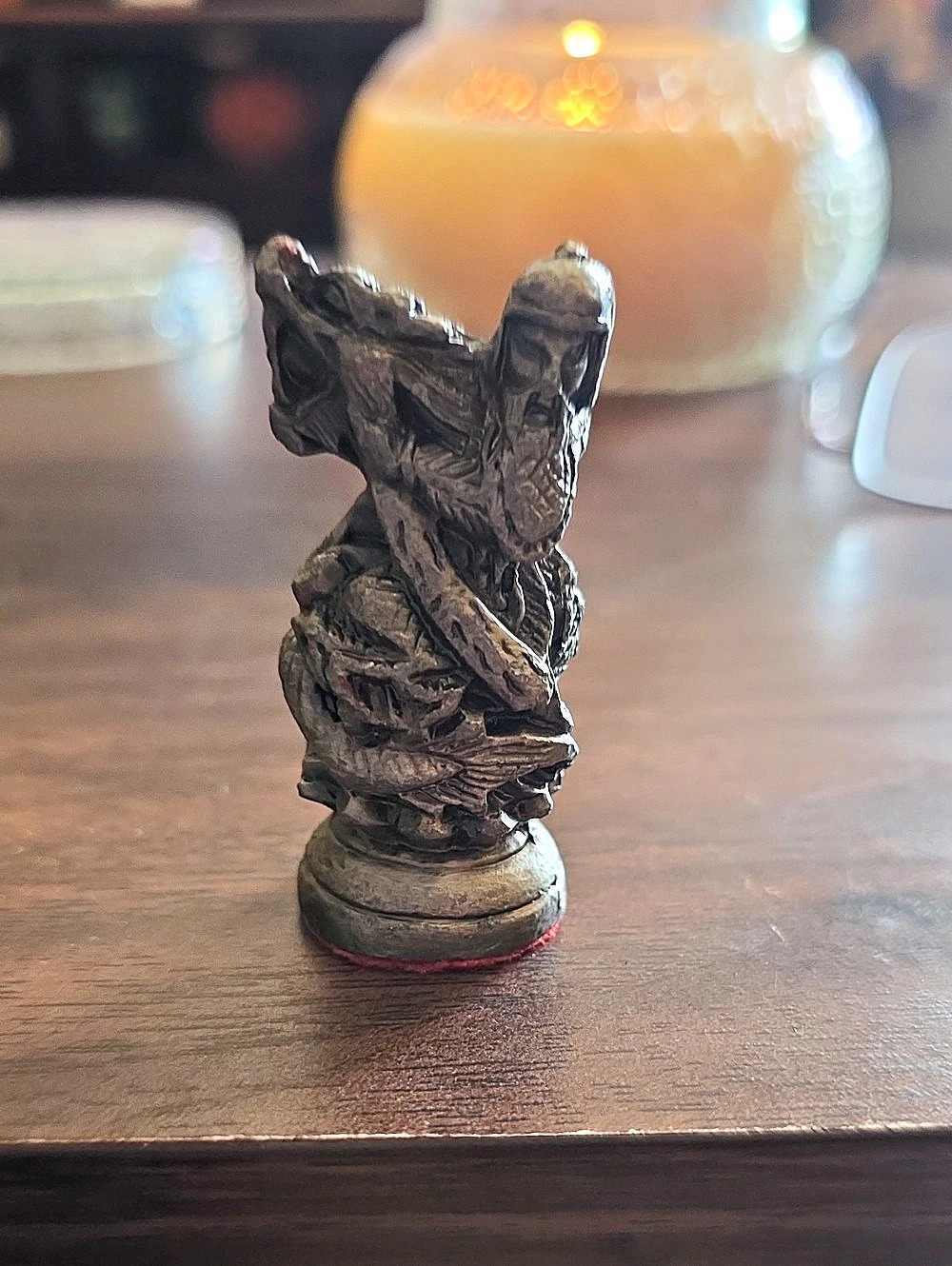 Single Vintage Metal Dragon Warrior Chess Piece(AA)